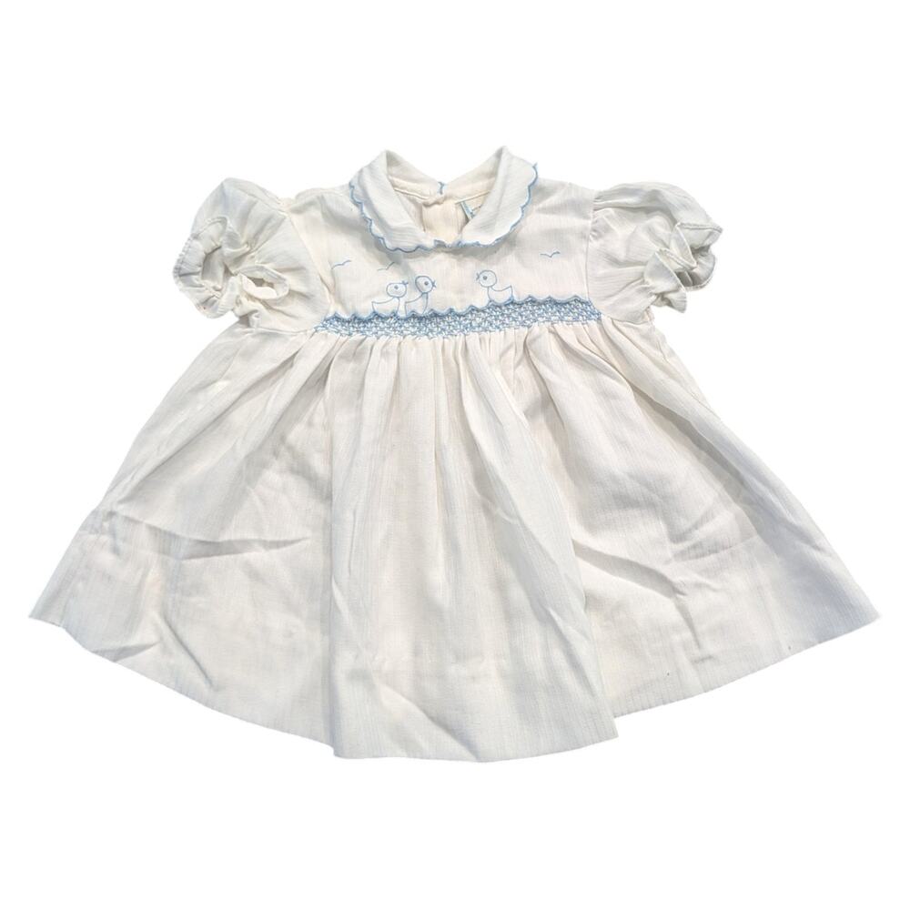 80s / 90s Youth Embroidered Duck and Bird Dress